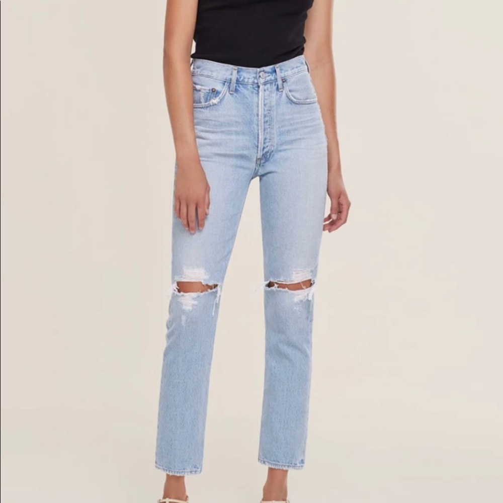 AGOLDE Riley High Rise Straight Crop